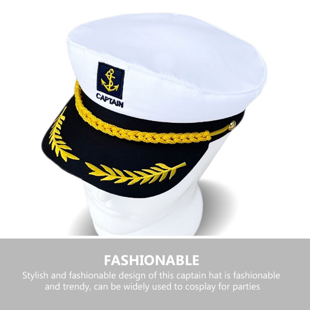 Yacht Captain Hat Costume Boat Captains Nautical Sailor Navy