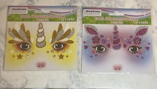 Face Art Sequin Decor Unicornio Gold And Pink