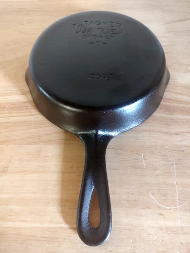 VINTAGE WAGNER WARE SIDNEY-O #3 Cast Iron Skillet 6.5" Frying Pan 1053E RESTORED