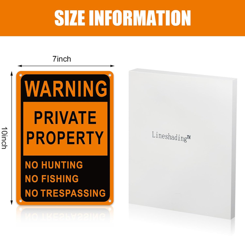 8 Pcs Posted No Trespassing Signs Private Property Weatherproof No Hunting Signs - Picture 2 of 12