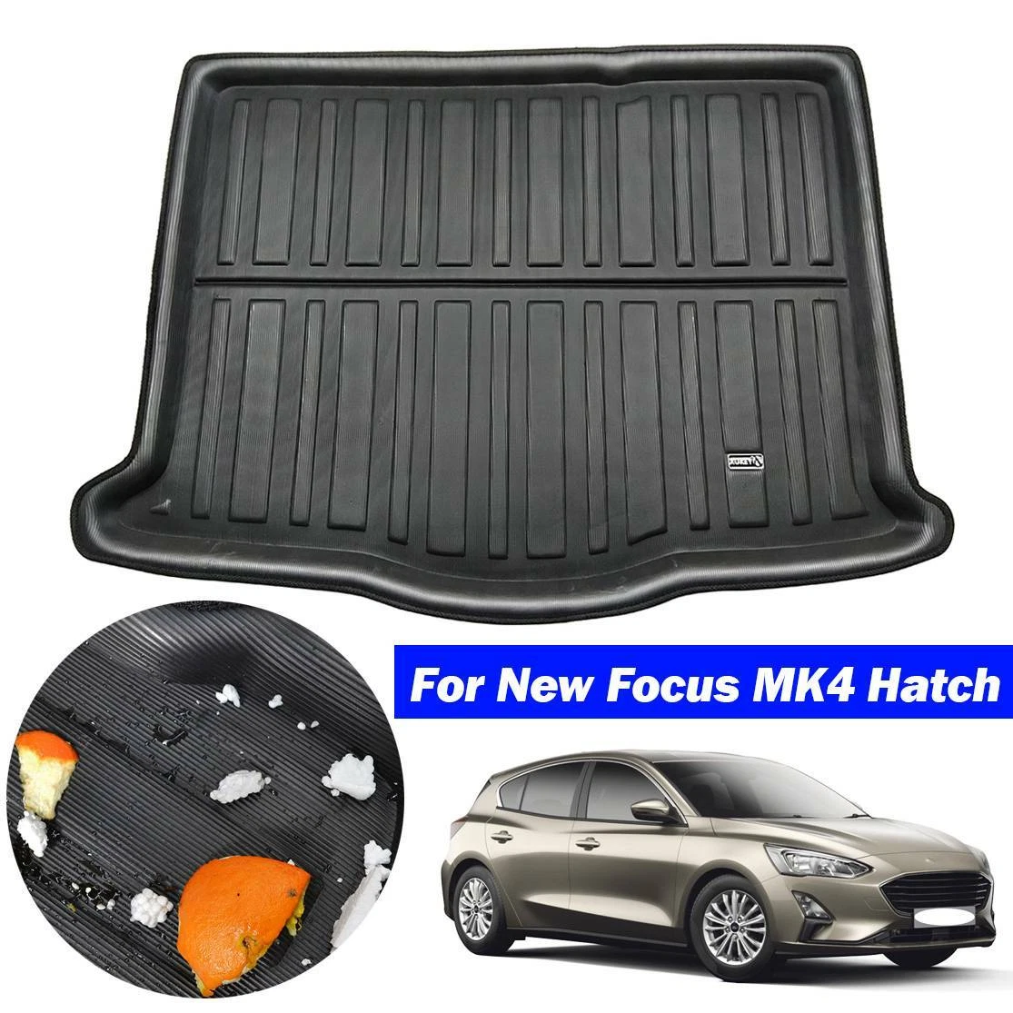 For Ford Focus Mk4 HTB 2018 Up Tailored Boot Tray Liner Car Cargo