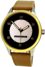 Wartburg® 311 Automatik Herrenuhr Lederband braun Goldpunkt Tacho Design 41mm