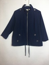 Zenergy By Chico s Zipper Jacket Size 1 Blue Color