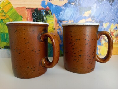 Gustavsberg ''COQ'' two (2) Beer Mugs 0,5L. Sweden. Design STIG LINDBERG.