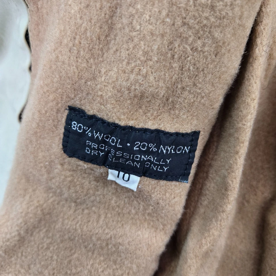 Chaqueta de mujer Brooks Brothers vintage 10 beige mezcla de lana gabardina años 70 80 Foto 3 de 4