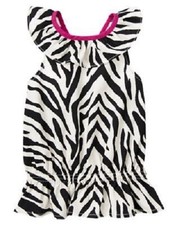 Gymboree Girl Size 4 Wild for Zebra Black  White Sleeveless Shirt Top NEW