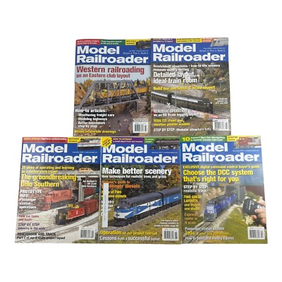 Model Railroader Magazine Trains Railroad Layouts Lot of 5 2005 Different Issues