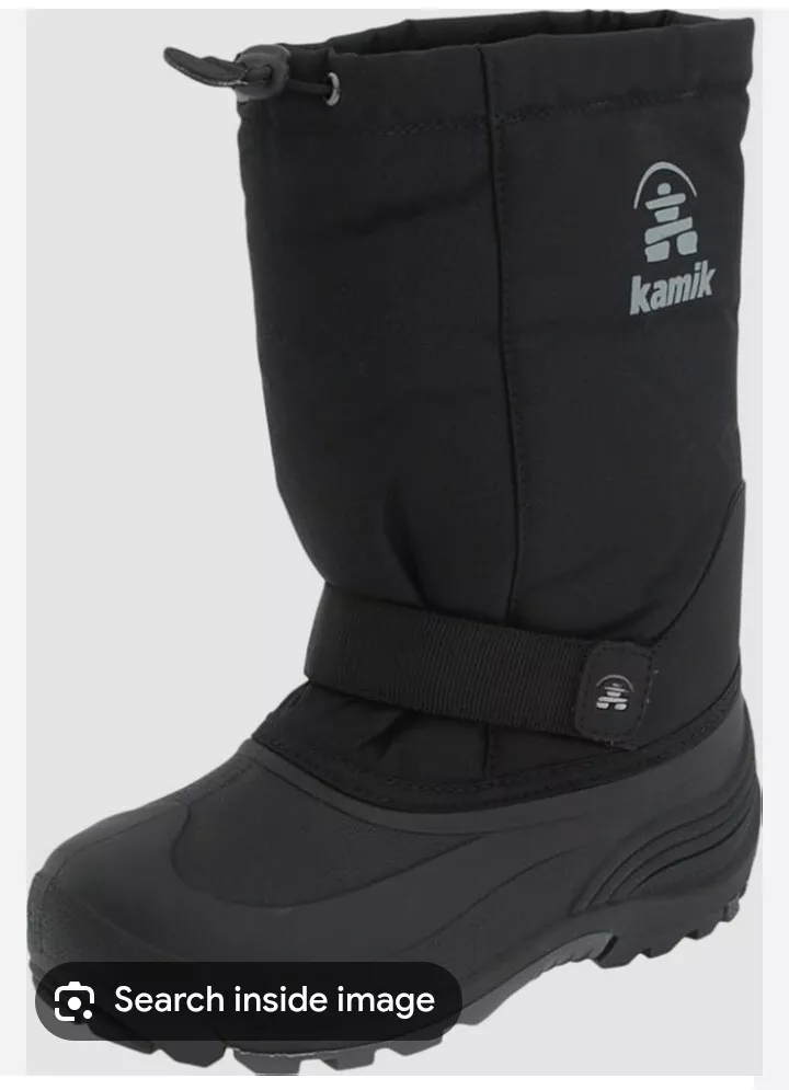 Bottes de neige à enfiler Kamik enfant noir hiver taille 3 isolées chaudes supreme