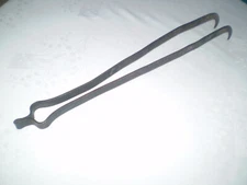 Antique Primitive Wrought Fireplace Tongs