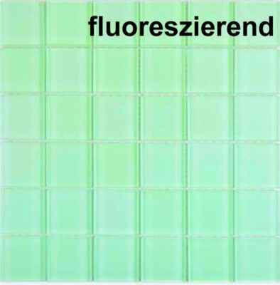 Glasmosaik Mosaikfliesen fluoreszierend grün Wand Fliesenspiegel Küche Bad - M .