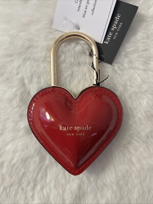 NWT Kate Spade Key To My Heart Keyfob Keychain Bag Charm Red | eBay
