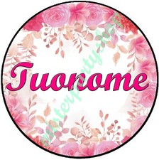 Cialda - Ostia per torte Fiori compleanno torta tonda e personalizzabile!