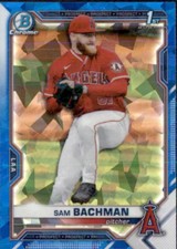 2021 BOWMAN CHROME SAPPHIRE 1ST LOS ANGELES ANGELS SAM BACHMAN #BDC-196