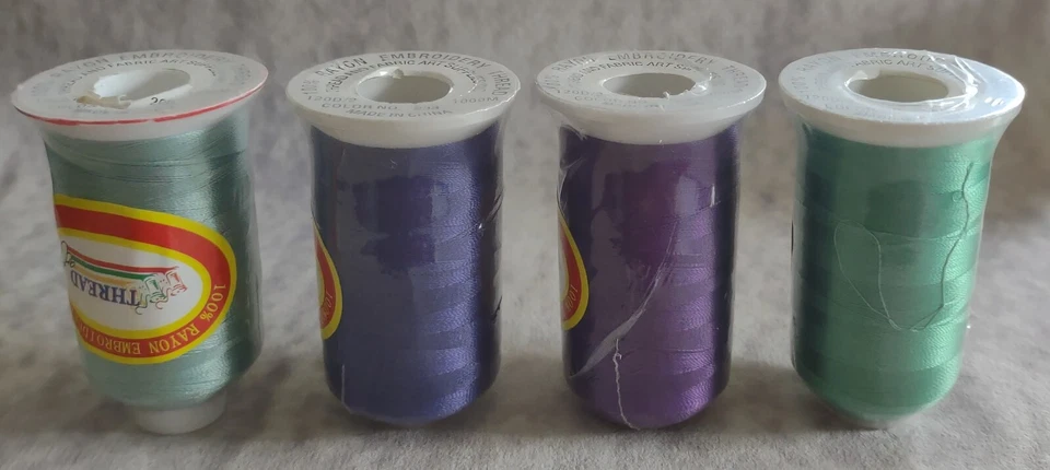Thread Art ~ RAYON EMBROIDERY THREAD ~ 1000M ~ Set of 4: 208 233 267 355 - Image 3 of 4