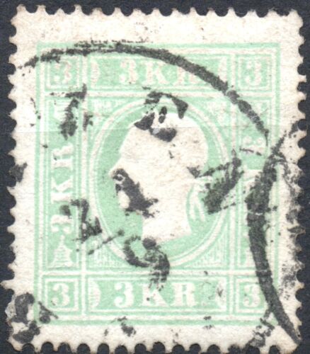 AUSTRIA 1859 FRANCOIS-JOSEPH N° 13 TYPE II 3 kr. GREEN OB. TB COTE €230 - Picture 1 of 2