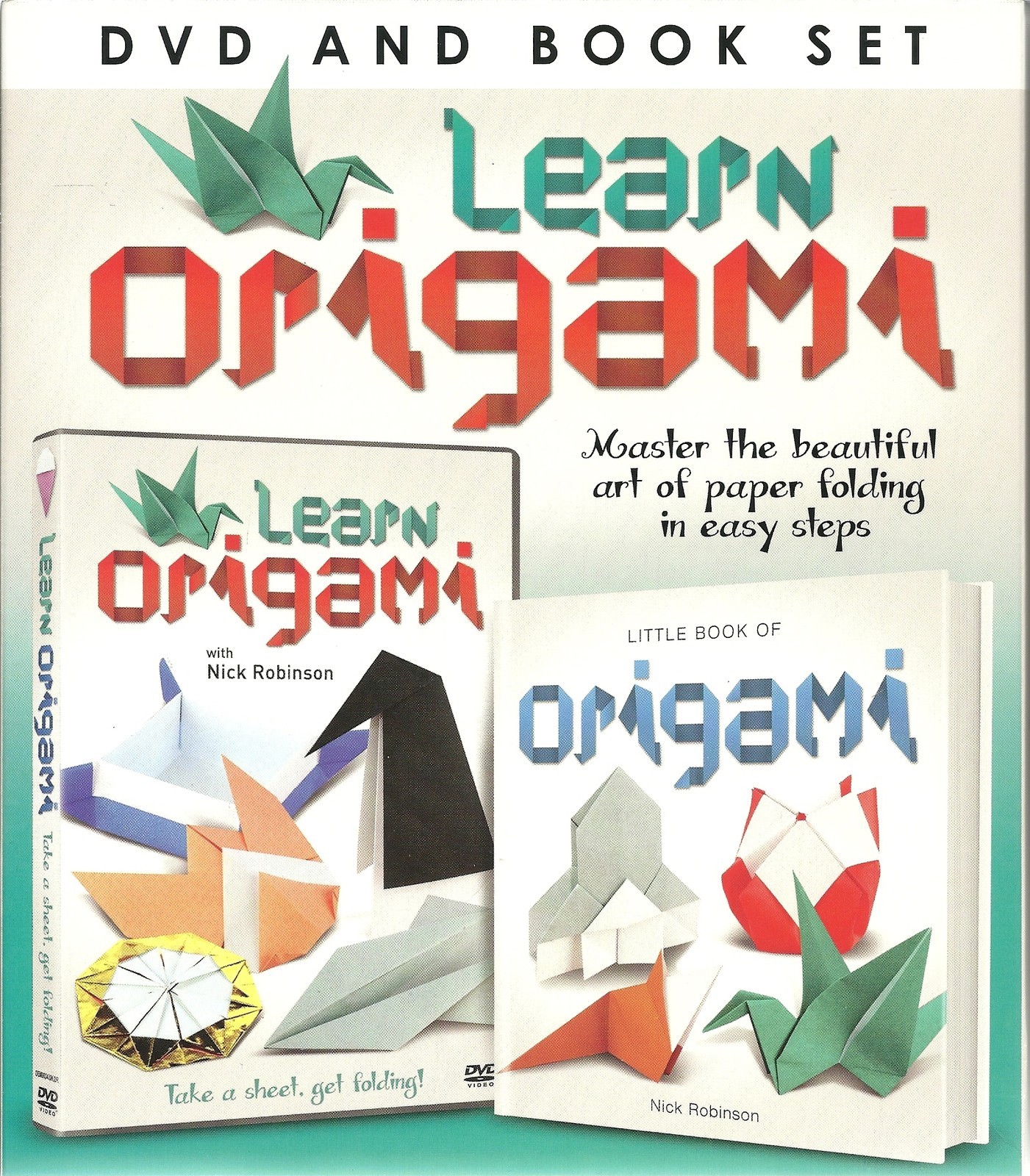 LEARN ORIGAMI DVD & BOOK GIFT SET - MASTER THE BEAUTIFUL ART OF PAPER FOLDING