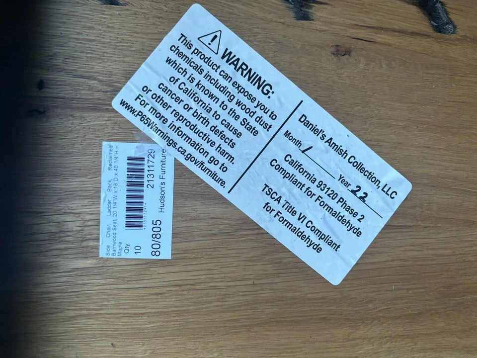 Sillas de asiento de madera de granero de arce de la colección Daniel’s Amish - Hechas a mano en EE. UU. Foto 3 de 3