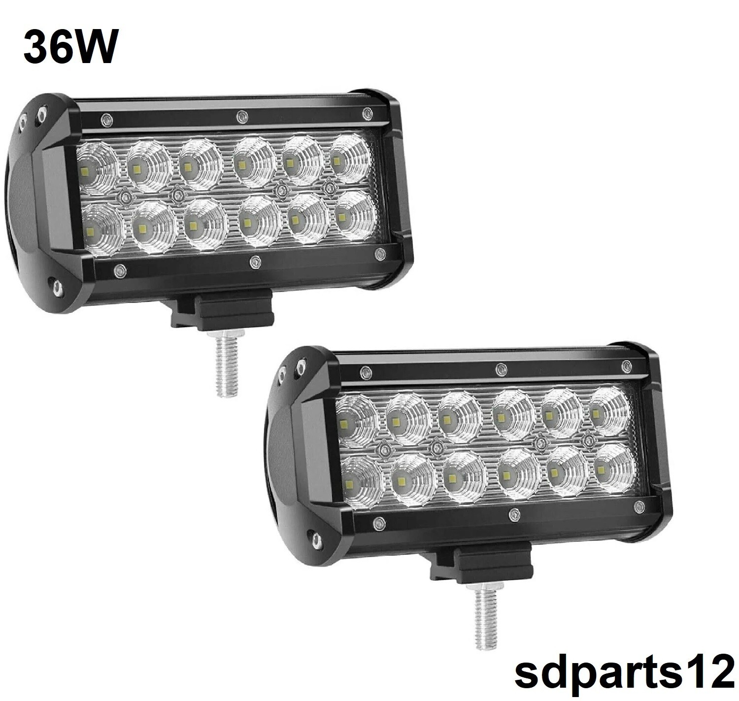 Phares de travail LED 12V 24V 36W flood pour camion et tracteur routier