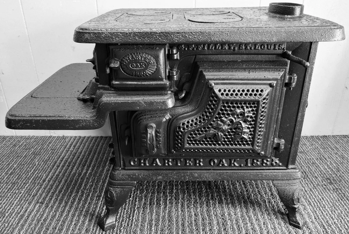 Rare Antique No. 103 Charter Oak 1885 Cast Iron Stove Tiny House Cabin Boat  USA | eBay