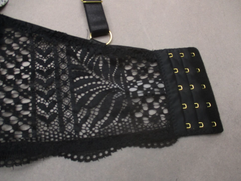 Nuevo con etiquetas Sujetador push-up 40D Daisy Fuentes para mujer forrado negro con aros cierre trasero 9D Foto 4 de 4