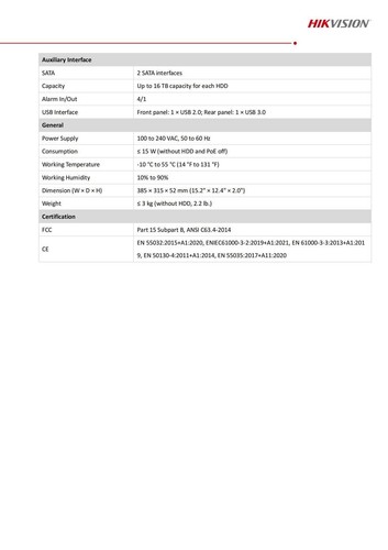 Hikvision 8 canales PoE NVR 8K Plug and Play NVR audio bidireccional DS-7608NI-M2/8P - Imagen 4 de 14