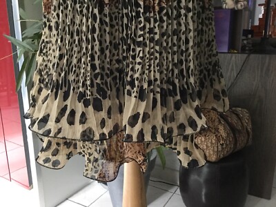 Robe Léopard AB Fashion Taille M/L - Marron, Neuve Sans étiquettes, Longueur Genou