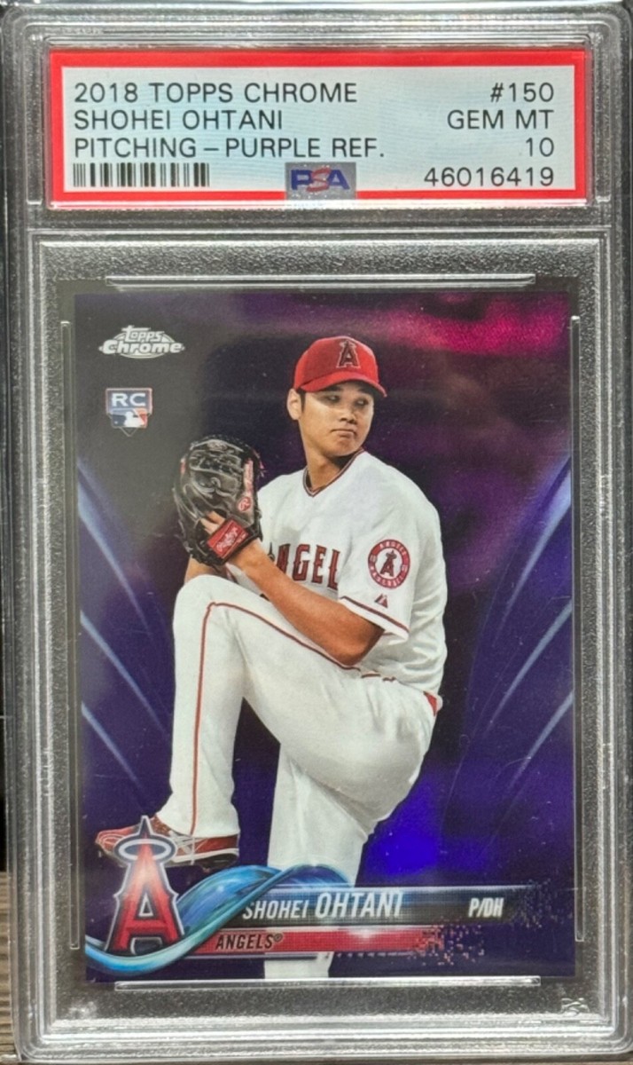 2018 Shohei Ohtani Topps Chrome Pitching Purple Refractor