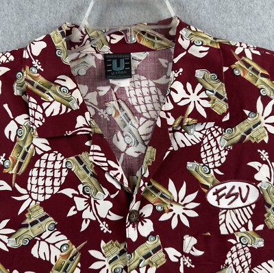Florida State FSU Hawaiian Shirt Mens XL Hawaiian Pineapple All