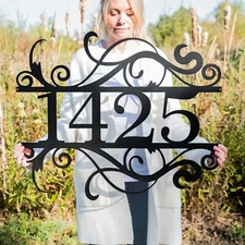 House Number Sign Metal Address Sign Address Plaque Home Number Sign Custom