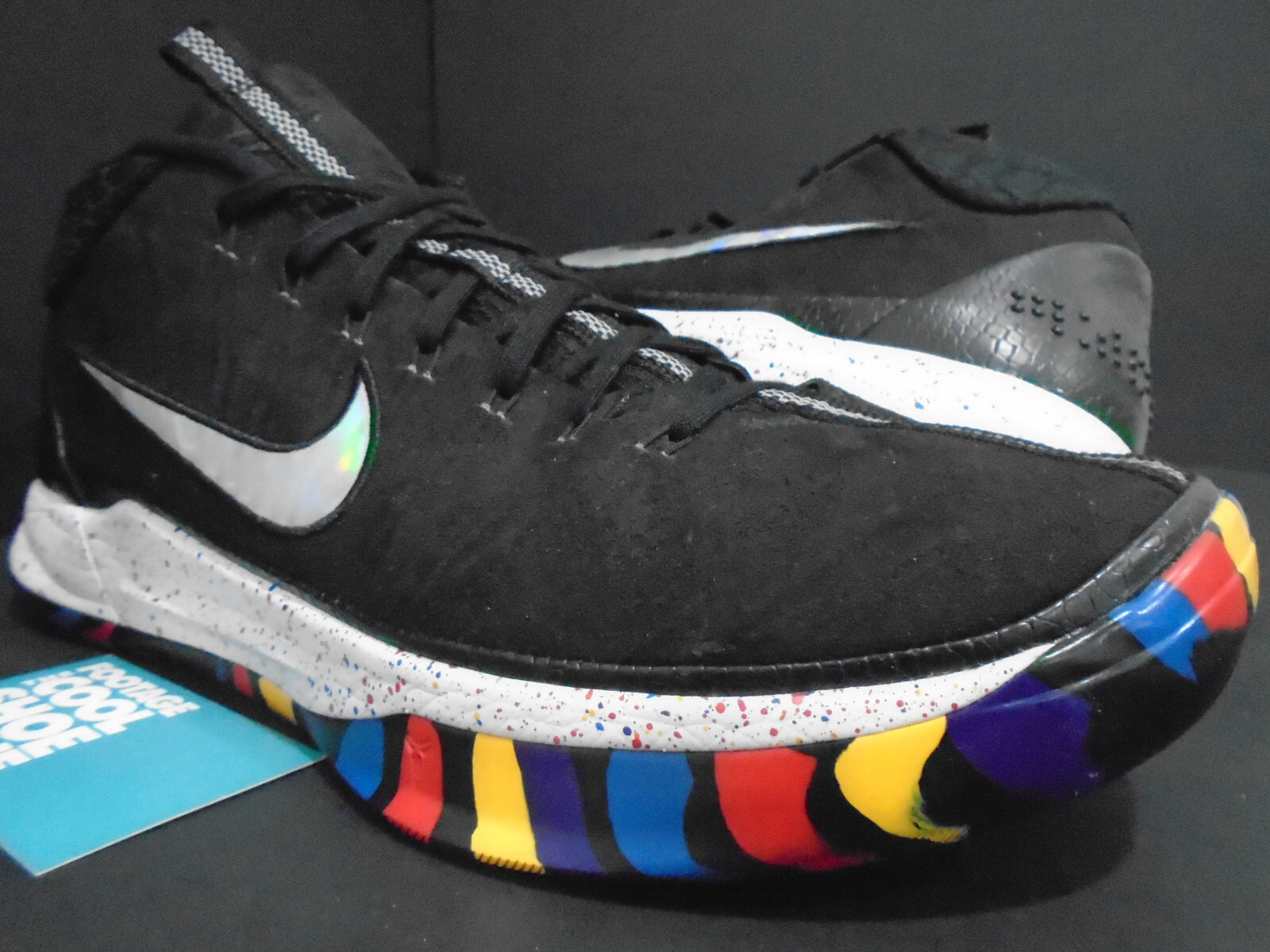 Nike Zoom Kobe AD A.D. MM NCAA Black Rainbow Quai 54 AJ6921-001 Size 12