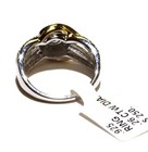 New 925 Sterling Silver gold plated .26ct SI2 H diamond cluster ring 4.2g 6 — photo 5