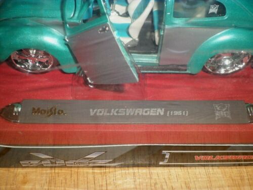 CUSTOM 1951 VOLKSWAGEN BUG, Die Cast Metal Factory Made MAISTO Toy Car, 1/18 - Picture 3 of 11