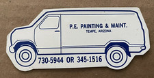 Vintage PE PAINTING & MAINT Van Refrigerator Magnet Tempe Arizona