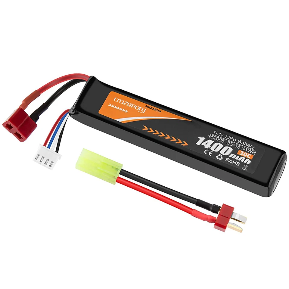 Batterie LiPo 1400mAh 11,1V 30C Deans T-CONNECTOR Airsoft Akkupack Modellbau RC - Bild 2 von 4