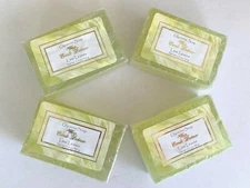 NEW CAMILLE BECKMAN 4 PCS "LIME LEAVES" GLYCERINE SOAPS 
