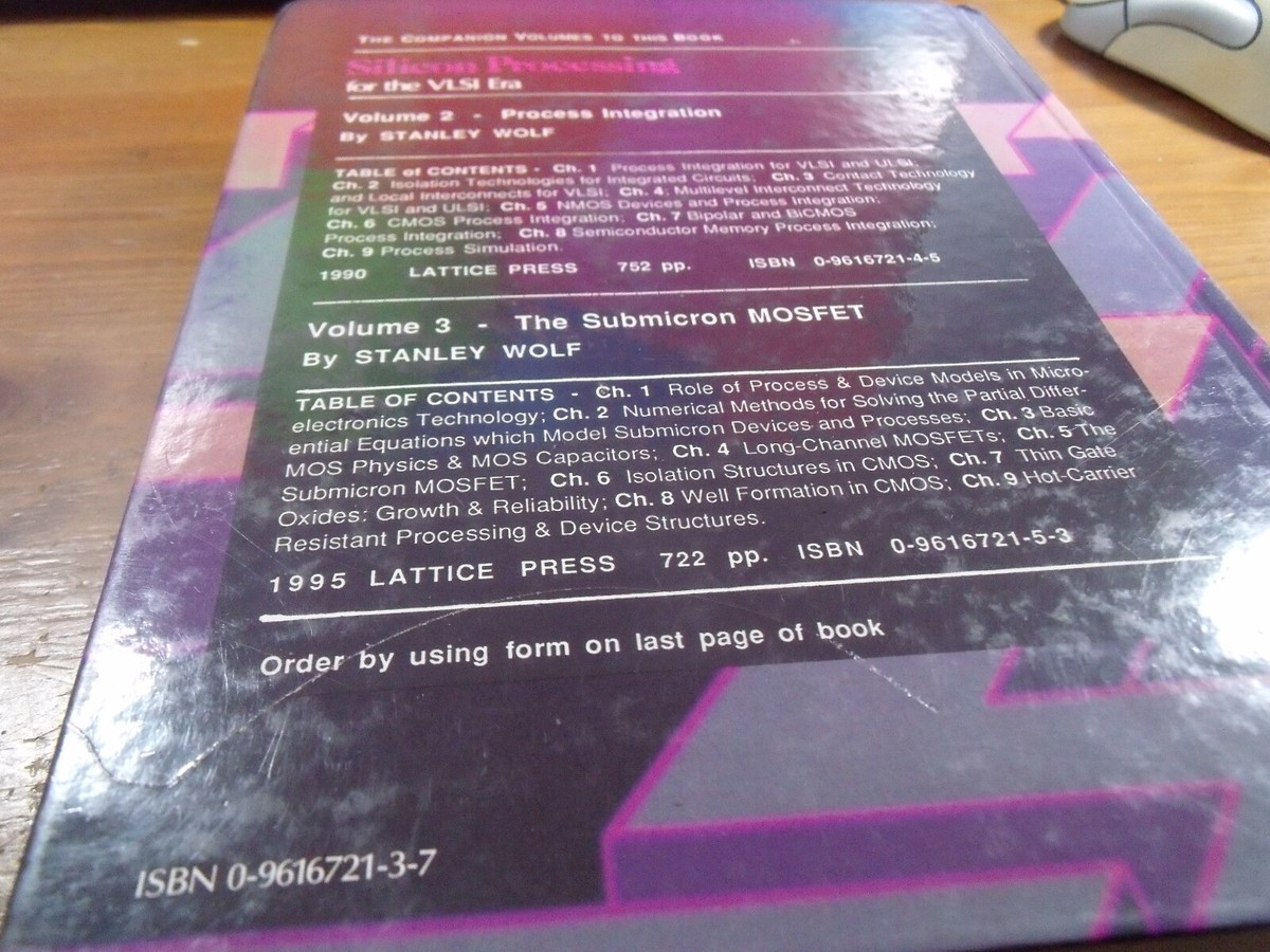 Silicon Processing for the Vlsi Era Volume 1 by Stanley Wolf