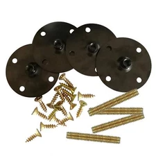 Furniture Legs Attachment Plates with Hanger Bolts Screws Adapters for Furnit...