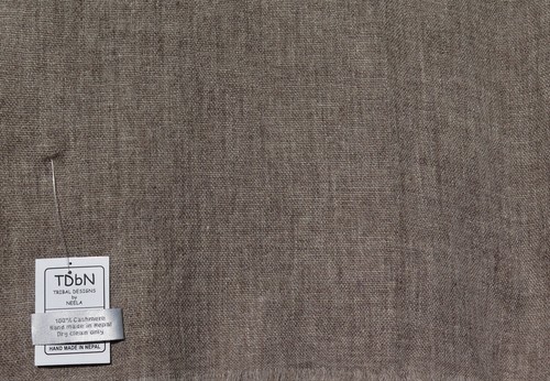 Cashmere | Himalayan| Shawl | 1Ply| 2 Paddle | Handloomed Light Brownish & Gray - Picture 4 of 5