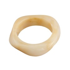 Chunky Acrylic Transparent Candy Color Geometric Round Square Cuff Bangle B - 07