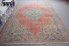 Turkish Rug, Oversize 7,2x11 ft Rug, Red Orie...