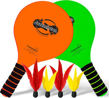 Paddle Ball Jazzminton Game - All-Season Indoor/Outdoor Racquet Game for Active