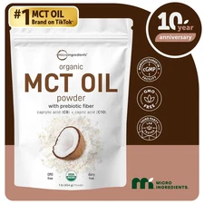 Micro Ingredients Organic MCT Oil Powder 1 Pound