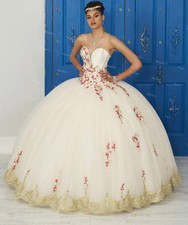 Champagne Quinceanera Dress Off Shoulder Gold Lace Appliques Ball Gowns Sweet 16