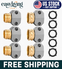 Garden Hose Repair Kit 3 Sets 3/4 5/8 Inch Aluminum Connector Mender Fittings
