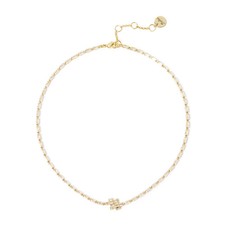 Sodini collana girocollo in ottone con zirconi bianchi