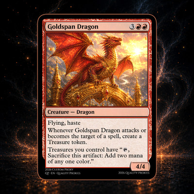 Goldspan Dragon - Custom MTG card