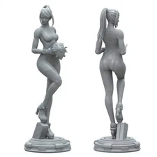 1/24 75mm 3D Print Model Kit Modern Space Beautiful Girl Unpainted