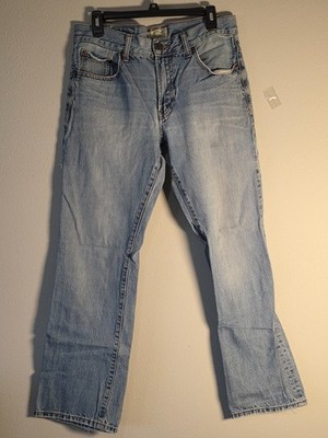 Aéropostale Slim Bootcut Distressed Light Blue Denim Jeans Men s 32 x 32