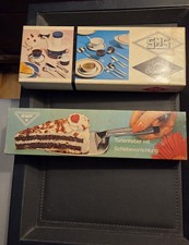 2x Vintage 1a Besteck 1x Zwei Vorlegegabeln1× Tortenheber+Schieber Edelstahl18/8