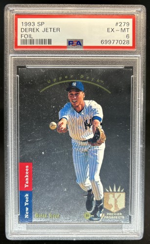 1993 SP Derek Jeter Foil Rookie RC #279 New York Yankees PSA 6